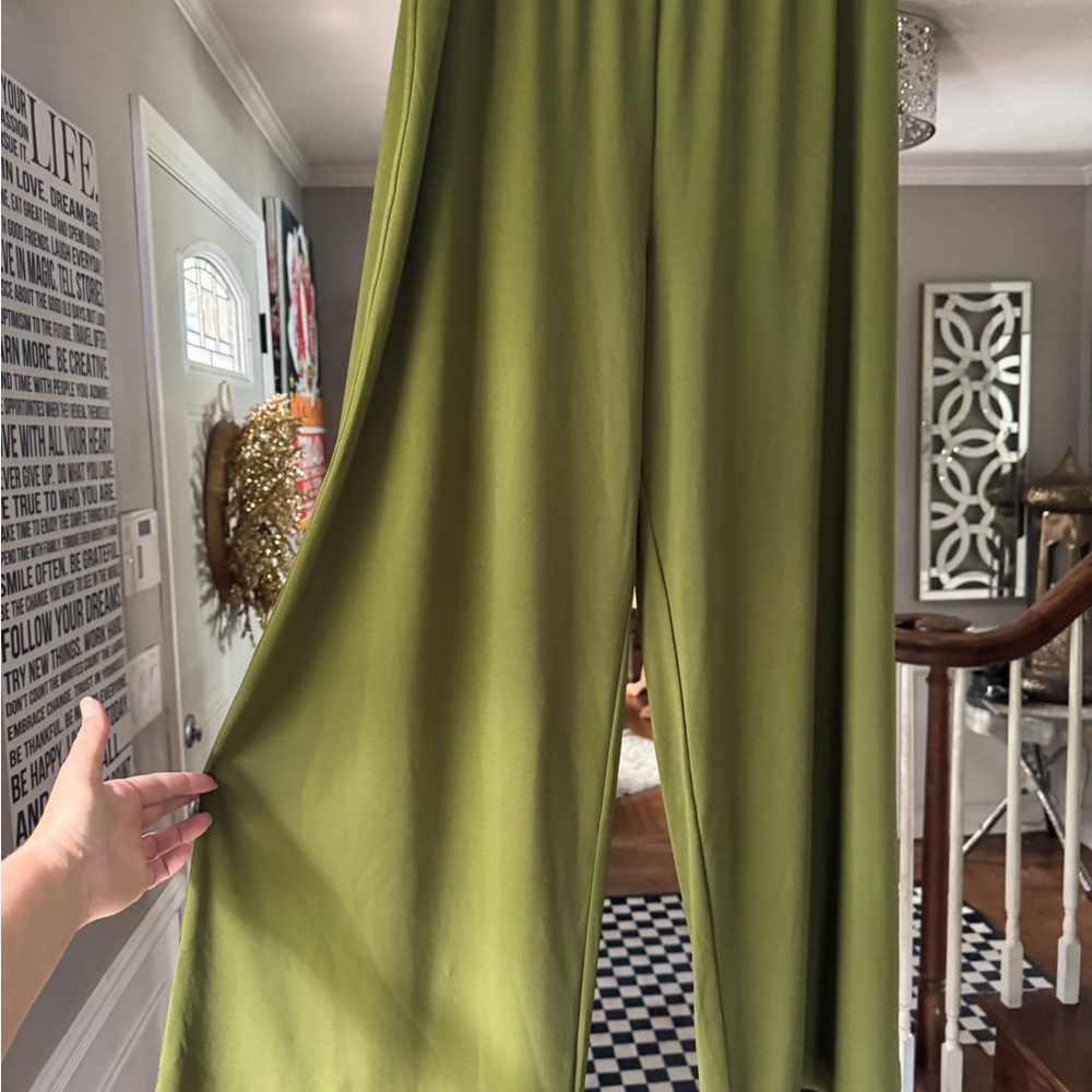 Bob Mackie Olive Wide Leg beach Pants Large